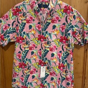 Ralph Lauren Pink Hawaiian Floral Men's Shirt